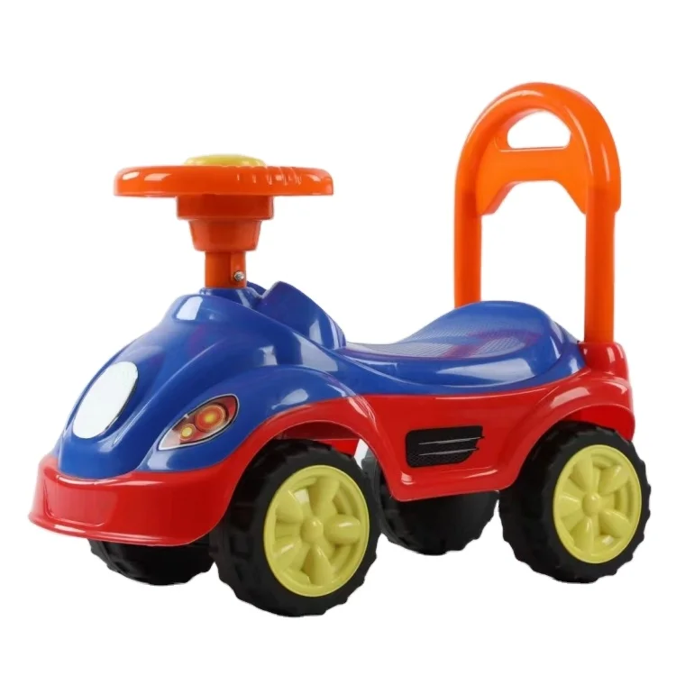 Unisex 4 Wheel Baby Walker and Balance Car Toy Kid's Ride On ABS Plastic Push Car With Handle for 1 3 Years Old