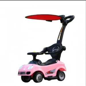 Unisex 4 Wheel Plastic Push Car Toy for Kids Music and Light Enhanced Baby Swing Car with Remote Control for Ages 2 4 Years