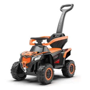 Unisex 4-Wheel Ride-on Plastic Push Toy Car with USB & MP3 Function Sliding Car and Umbrella Push Bar for Kids Aged 5+ Years