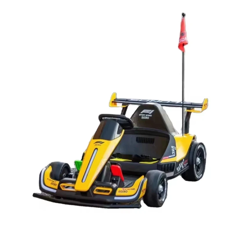 Unisex Four-Wheel Electric Drift Kart Plastic RC Ride On Cars Toy for Children Babies Smart Toy for Kids' Sitting