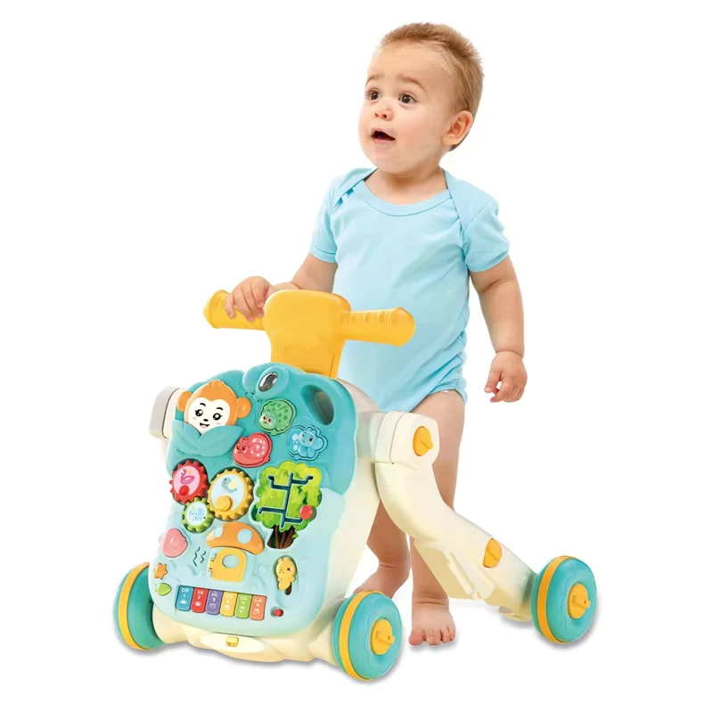 YRB 4 in 1 Multifunction Baby Walker Plastic Musical Learning Toy & Game Walker