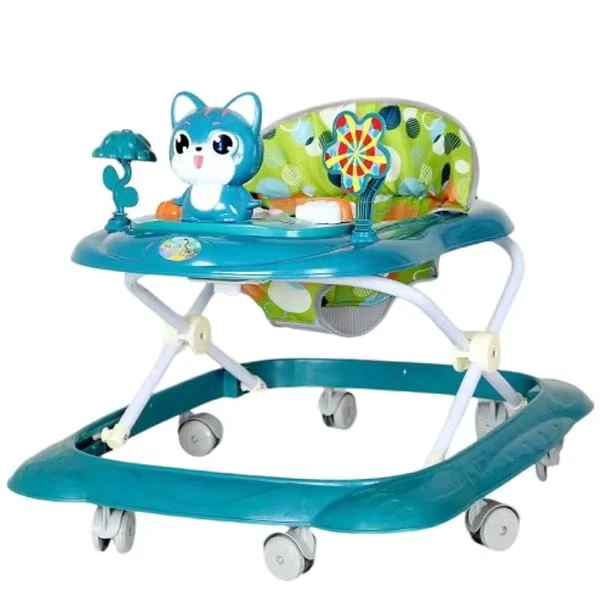 little kitten cartoon Adjustable Height Baby Toddler O Shape Music Baby Walker